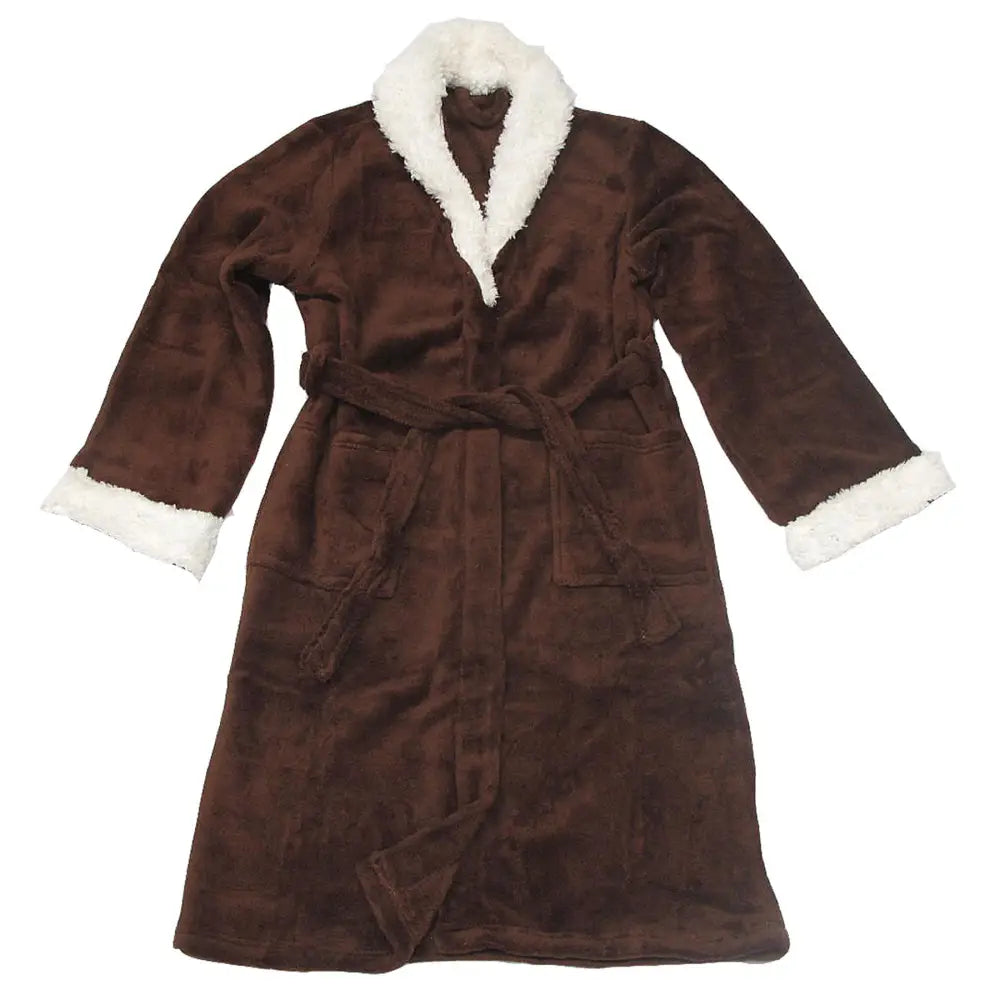 Sherpa Bath Robe Chocolate S/M - Home & Garden > Bathroom Accessories > Bath Towels & Robes