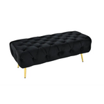 Shirley Ottoman Black Velvet - Furniture > Living Room > Ottomans & Footstools