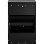 Shoe Cabinet 2 Drawers Storage Cupboard Black - Furniture > Living Room > Shoe Storage