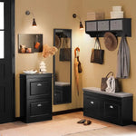 Shoe Cabinet 2 Drawers Storage Cupboard Black - Furniture > Living Room > Shoe Storage