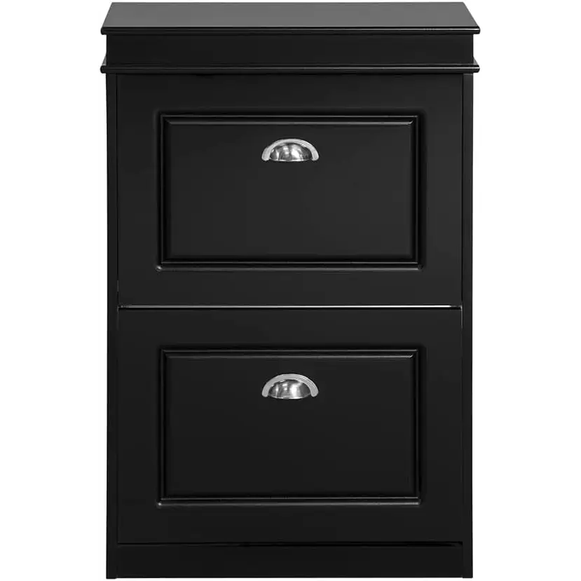 Shoe Cabinet 2 Drawers Storage Cupboard Black - Furniture > Living Room > Shoe Storage