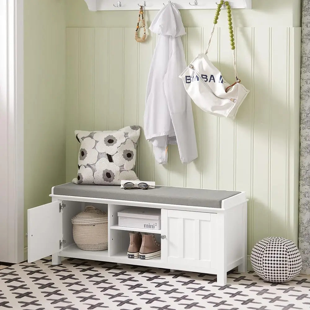 Shoe Cabinet Bench White - Furniture > Living Room > Shoe Storage