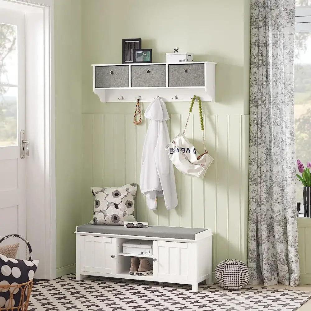 Shoe Cabinet Bench White - Furniture > Living Room > Shoe Storage