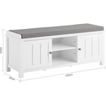 Shoe Cabinet Bench White - Furniture > Living Room > Shoe Storage