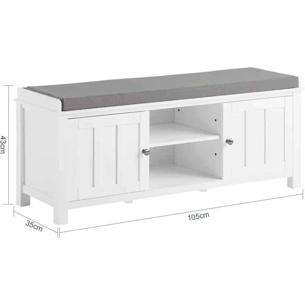 Shoe Cabinet Bench White - Furniture > Living Room > Shoe Storage