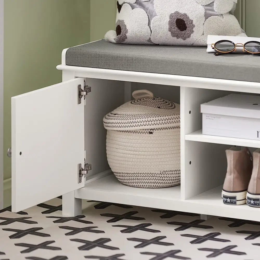 Shoe Cabinet Bench White - Furniture > Living Room > Shoe Storage