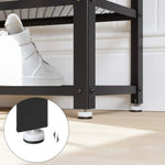 Shoe Rack with 2 Shelves 100 x 30 x 45 cm Rustic Brown and Black - Furniture > Living Room