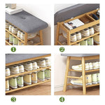 Shoe Stool Storage Rack Cabinet Multifunctional Space Saving - Furniture > Office