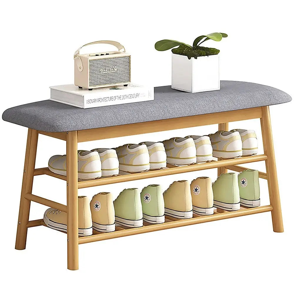 Shoe Stool Storage Rack Cabinet Multifunctional Space Saving - Furniture > Office