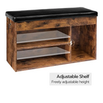 Shoe Storage Bench with Padded Cushion,Flip-Open Storage Box and Adjustable Shelf for Entryway and Living Room