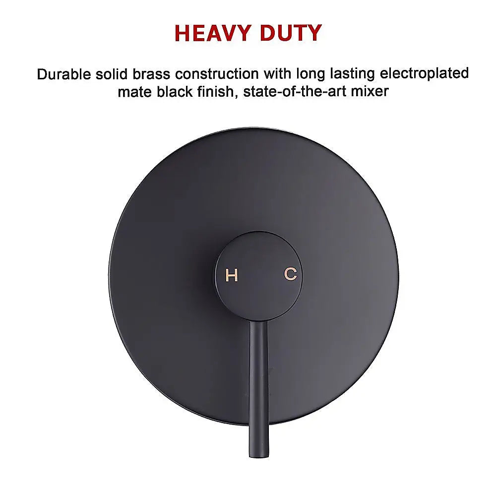 Shower Bath Mixer Tap Bathroom Electroplated Matte Black - Furniture > Bathroom > Tap & Sink Accessories