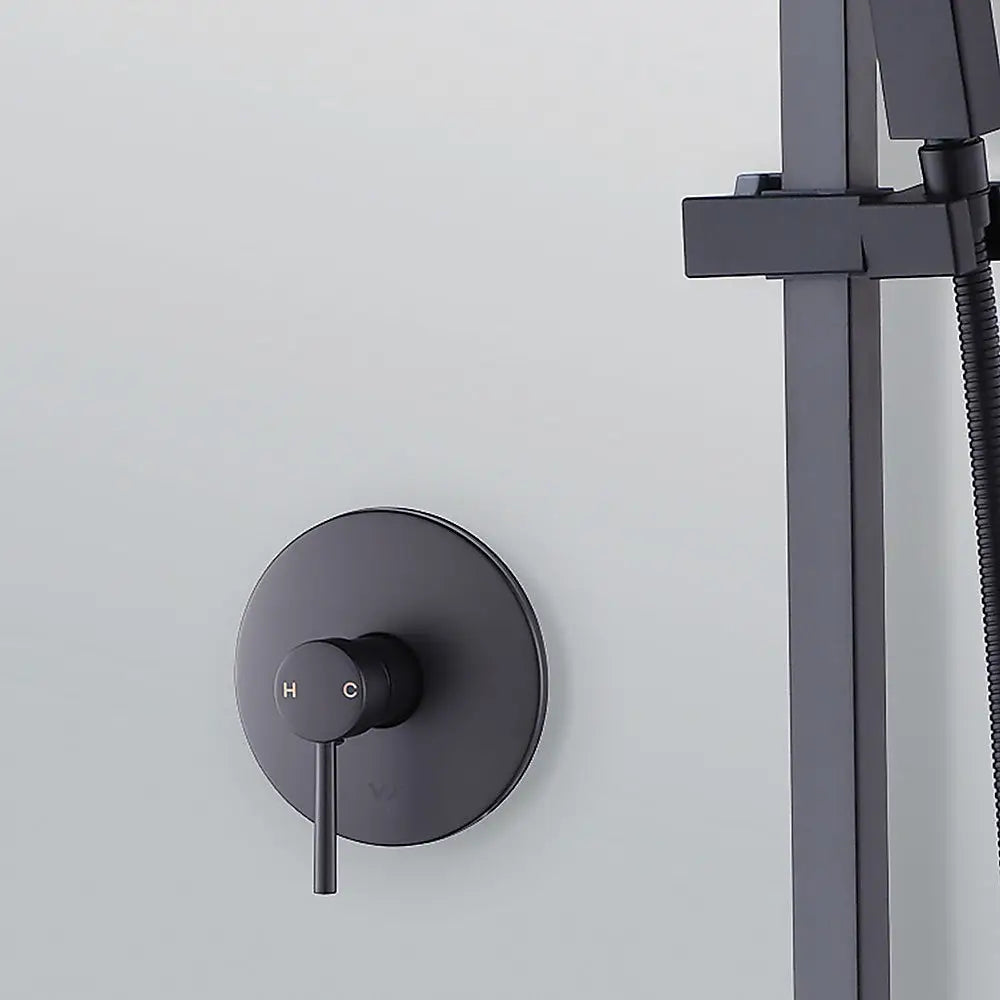 Shower Bath Mixer Tap Bathroom Electroplated Matte Black - Furniture > Bathroom > Tap & Sink Accessories