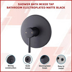 Shower Bath Mixer Tap Bathroom Electroplated Matte Black - Furniture > Bathroom > Tap & Sink Accessories