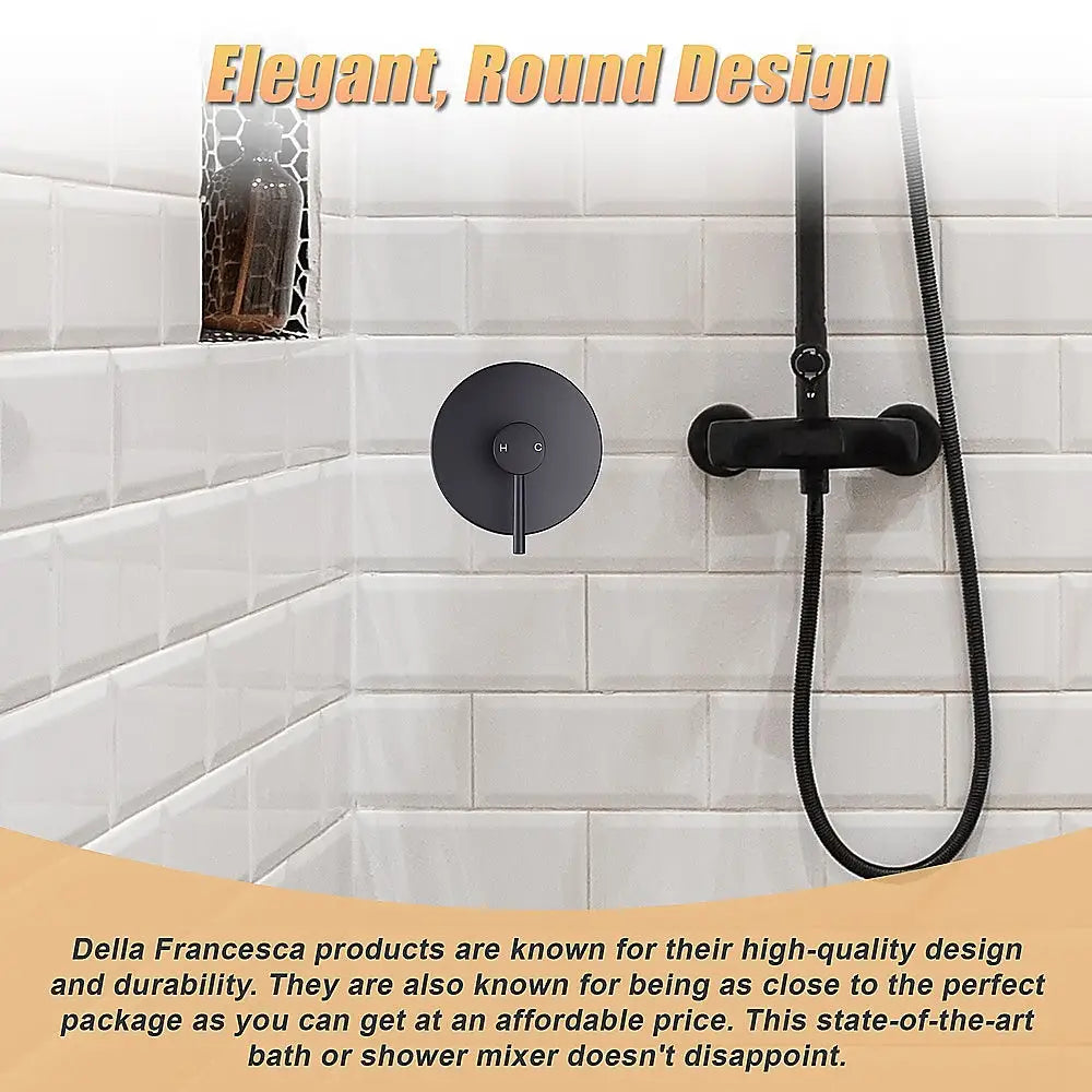 Shower Bath Mixer Tap Bathroom Electroplated Matte Black - Furniture > Bathroom > Tap & Sink Accessories