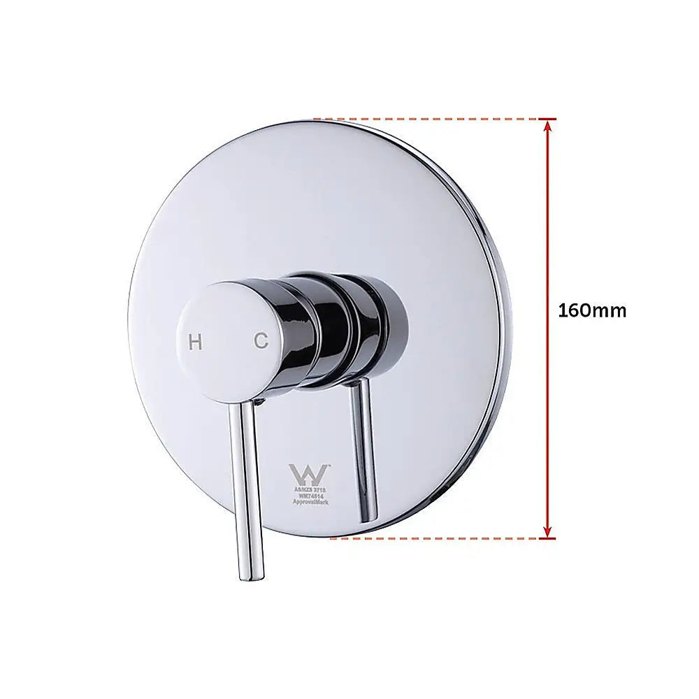Shower Bath Mixer Tap Bathroom WATERMARK Approved - Chrome - Furniture > Bathroom > Tap & Sink Accessories