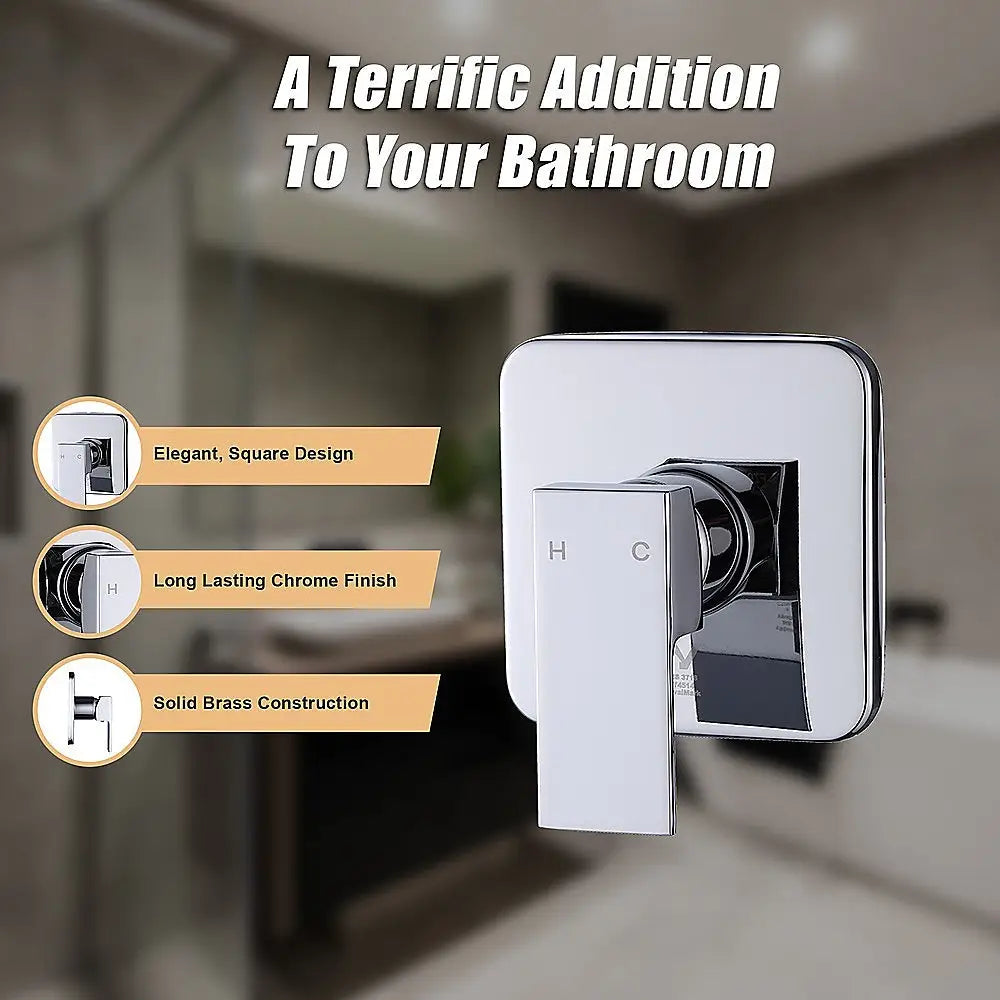Shower Bath Mixer Tap Bathroom WATERMARK Approved - Chrome - Furniture > Bathroom > Tap & Sink Accessories