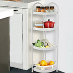 Shower Corner Shelf White Caddy Bathroom Shelves Organiser Bath Storage Rack 4 - Health & Beauty > Personal Care > Back