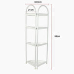 Shower Corner Shelf White Caddy Bathroom Shelves Organiser Bath Storage Rack 4 - Health & Beauty > Personal Care > Back