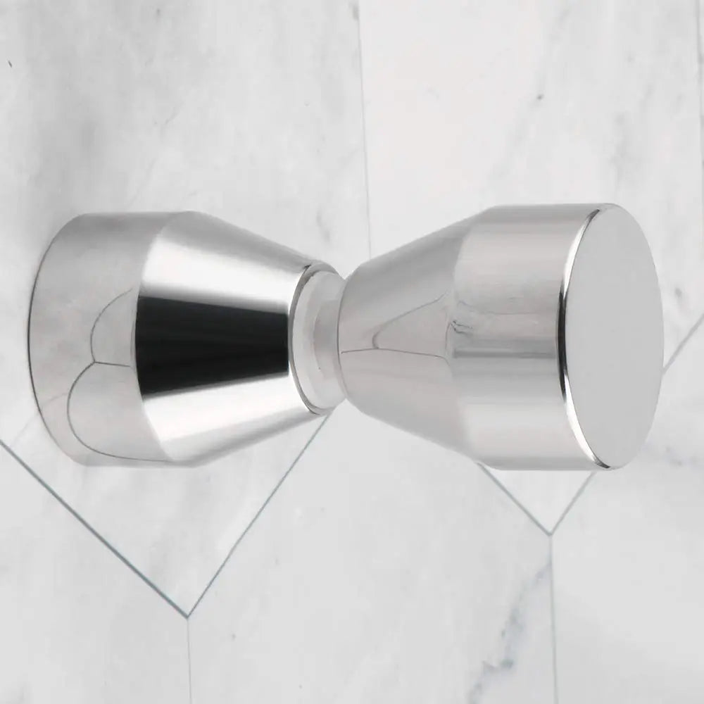 Shower Glass Door Knob Bathroom Round Back-to-Back Handle Pull 304 Brushed Nickel - Home & Garden > DIY > Kitchen &