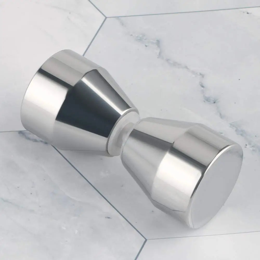 Shower Glass Door Knob Bathroom Round Back-to-Back Handle Pull 304 Brushed Nickel - Home & Garden > DIY > Kitchen &