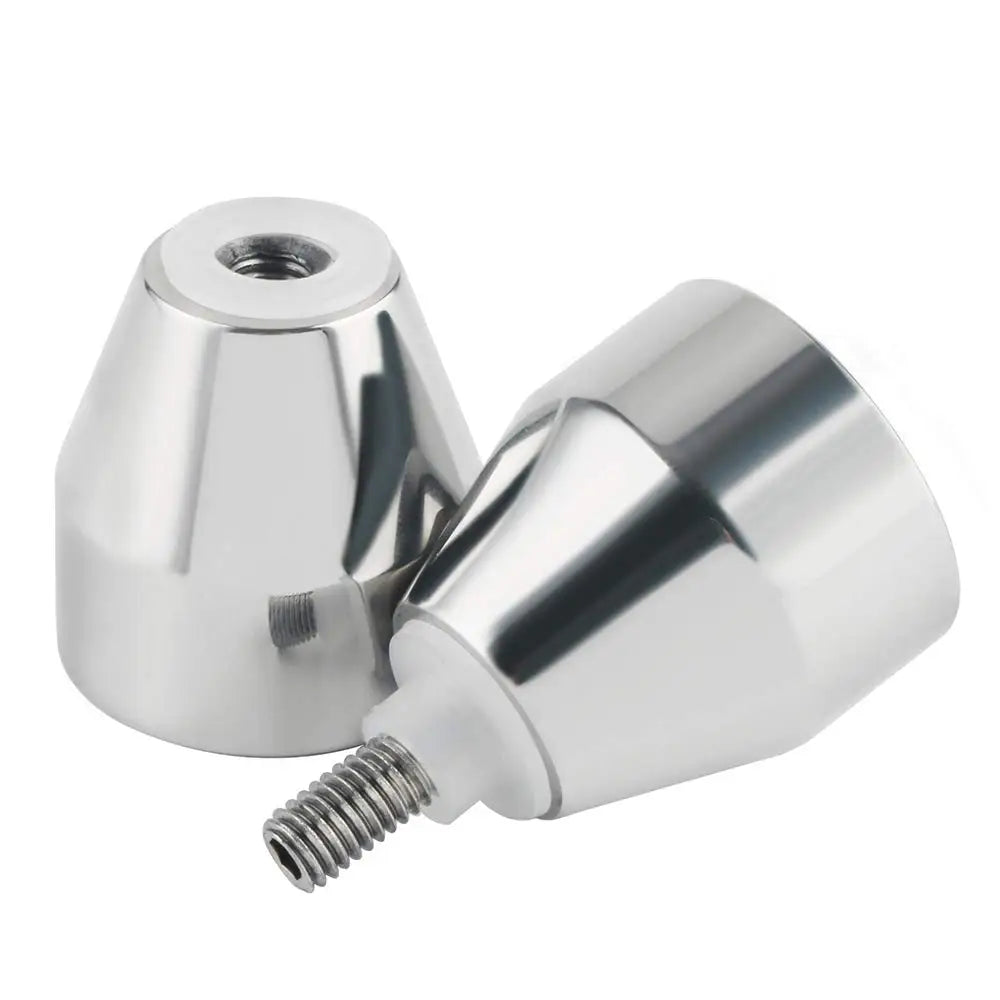 Shower Glass Door Knob Bathroom Round Back-to-Back Handle Pull 304 Brushed Nickel - Home & Garden > DIY > Kitchen &
