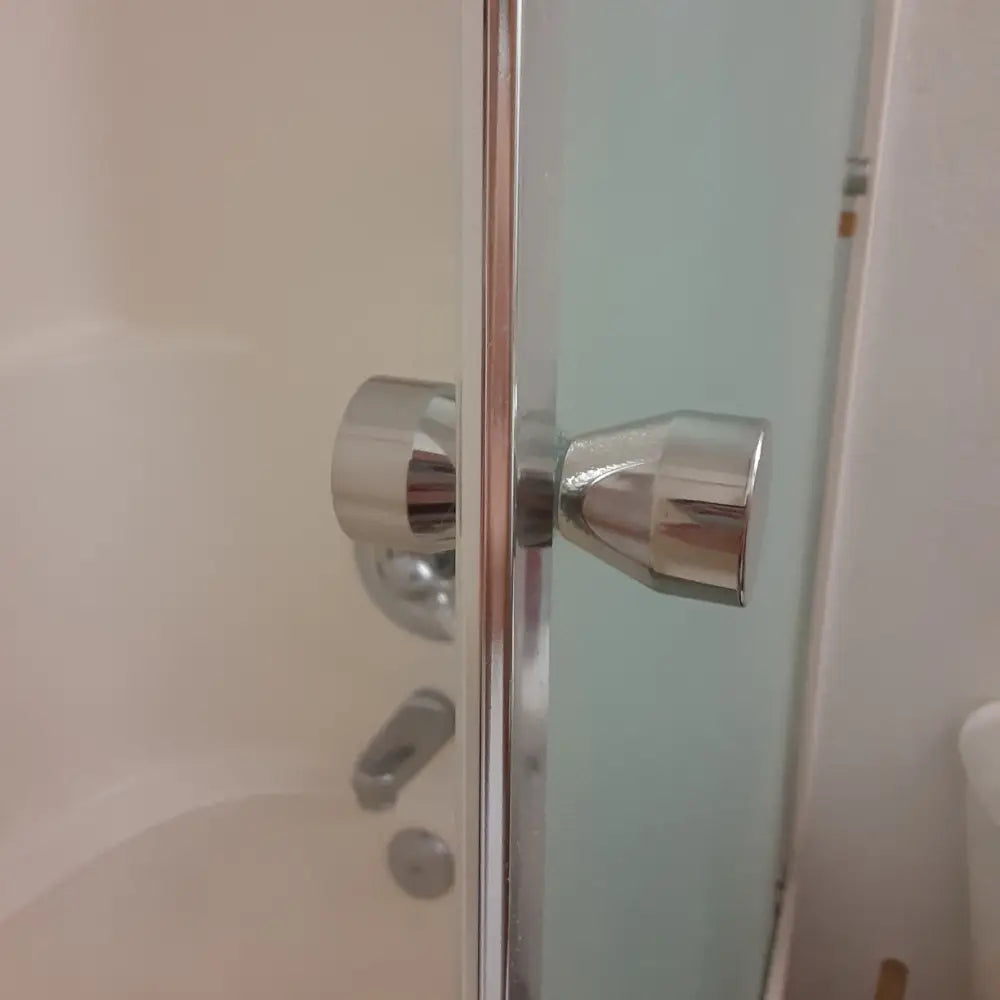Shower Glass Door Knob Bathroom Round Back-to-Back Handle Pull 304 Brushed Nickel - Home & Garden > DIY > Kitchen &