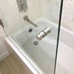 Shower Glass Door Knob Bathroom Round Back-to-Back Handle SUS304 Brushed Nickel - Home & Garden > DIY > Kitchen &