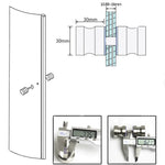 Shower Glass Door Knob Bathroom Round Back-to-Back Handle SUS304 Brushed Nickel - Home & Garden > DIY > Kitchen &