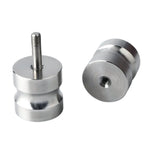Shower Glass Door Knob Bathroom Round Back-to-Back Handle SUS304 Brushed Nickel - Home & Garden > DIY > Kitchen &