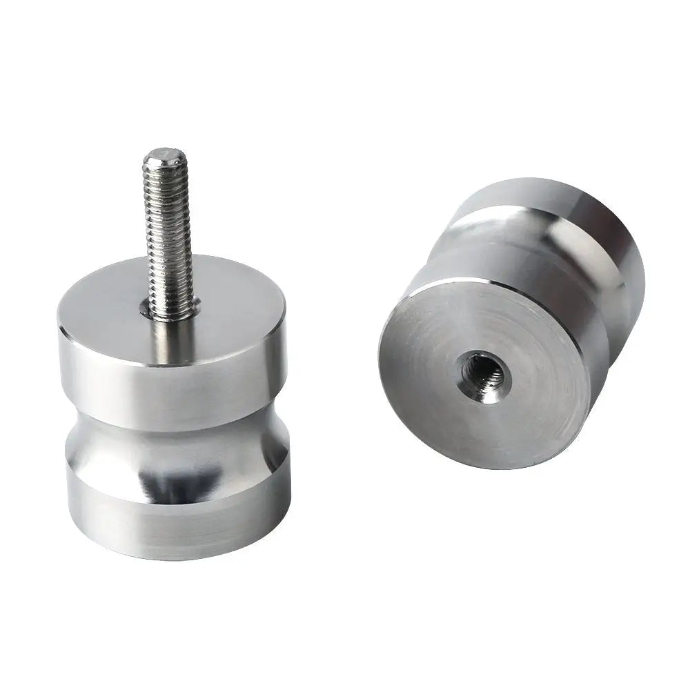 Shower Glass Door Knob Bathroom Round Back-to-Back Handle SUS304 Brushed Nickel - Home & Garden > DIY > Kitchen &