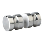 Shower Glass Door Knob Bathroom Round Back-to-Back Handle SUS304 Brushed Nickel - Home & Garden > DIY > Kitchen &