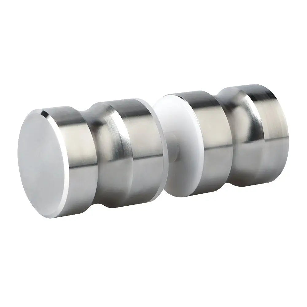 Shower Glass Door Knob Bathroom Round Back-to-Back Handle SUS304 Brushed Nickel - Home & Garden > DIY > Kitchen &