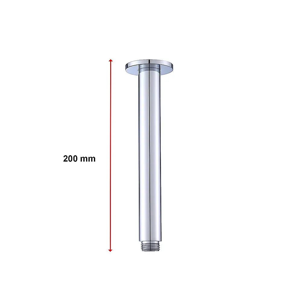 Shower Head Arm Wall Connector Round Bathroom Rainforest ShowerHead - Furniture > Bathroom
