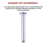 Shower Head Arm Wall Connector Round Bathroom Rainforest ShowerHead - Furniture > Bathroom