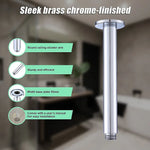 Shower Head Arm Wall Connector Round Bathroom Rainforest ShowerHead - Furniture > Bathroom