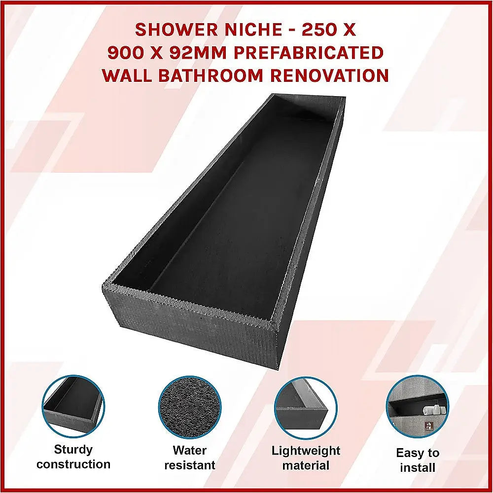 Shower Niche - 250 x 900 x 92mm Prefabricated Wall Bathroom Renovation - Home & Garden > DIY > Kitchen & Bathroom DIY