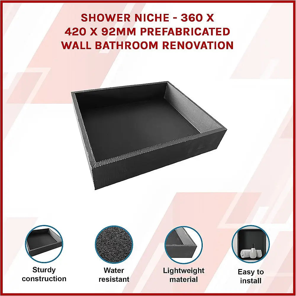 Shower Niche - 360 x 420 x 92mm Prefabricated Wall Bathroom Renovation - Home & Garden > DIY > Kitchen & Bathroom DIY