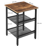 Side Table 2 Mesh Shelves - Furniture > Living Room