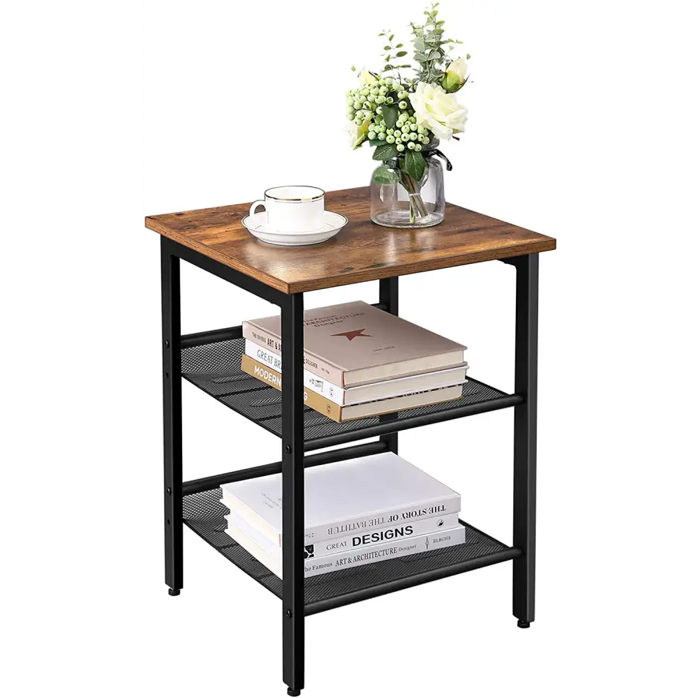 Side Table 2 Mesh Shelves - Furniture > Living Room