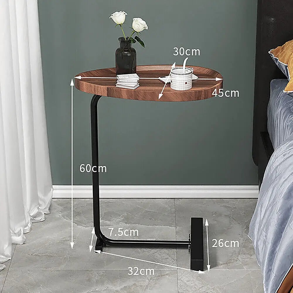 Side Table for Living Room End Coffee Table - Egg-Shaped Top - Furniture > Office