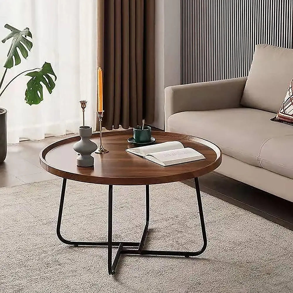 Side Table for Living Room Round Coffee Table - Furniture > Office