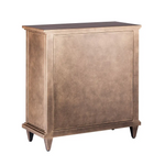 Sideboard Buffet Storage with Mirrored Glass Doors in French Brass Finish - Furniture > Dining