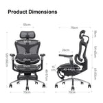 SIHOO A3 Doro C300 Ergonomics Executive Office Chair with Footrest Black - Home & Garden > Home Office Accessories