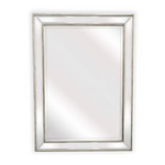 Silver Beaded Framed Mirror - Rectangle 80cm x 110cm - Home & Garden > Decor