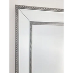 Silver Beaded Framed Mirror - X Large 190cm x 100cm - Home & Garden > Decor