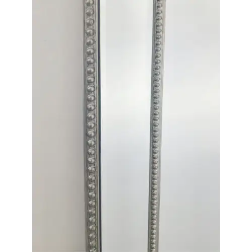 Silver Beaded Framed Mirror - X Large 190cm x 100cm - Home & Garden > Decor