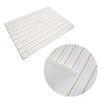 Silver Gold Stripes Cotton Metallic Print Table Runner 33 x 180 cm - Home & Garden > Kitchenware