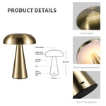 Silver Modern Mushroom Table Lamp - Minimalist Metal Design for Home and Office - Home & Garden > Lighting > Table Lamps