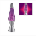 Silver/Purple Diamond Glitter Lamp - Home & Garden > Lighting