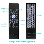Simplecom RT250 Rechargeable 2.4GHz Wireless Remote Air Mouse Keyboard with Touch Pad and Backlight - Audio & Video >